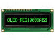 Display: OLED; graphical; 100x8; Dim: 80x36x10mm; green; PIN: 16 RAYSTAR OPTRONICS