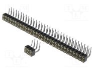 Socket; pin strips; female; PIN: 18; turned contacts; angled 90° CONNFLY