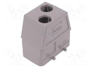 Enclosure: for HDC connectors; Han® B; size 10B; for cable; high 