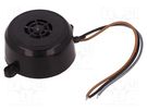 Sound transducer: piezo signaller; 80÷90dB; Colour: black; 36÷48V MPM