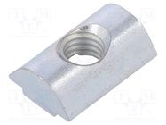 Nut; for profiles; Width of the groove: 6mm; steel; zinc; T-slot FATH