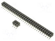 Connector: pin strips; socket; female; PIN: 18; vertical; SMT; 2x9 CONNFLY