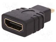 Adapter; HDMI socket,micro HDMI plug; black 