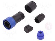 Connector: circular; plug; male; PIN: 2; w/o contacts; UL94V-0 BULGIN