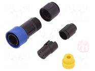 Connector: circular; plug; female; PIN: 4; w/o contacts; UL94V-0 BULGIN