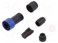 Connector: circular; plug; female; PIN: 4; w/o contacts; UL94V-0 BULGIN
