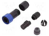 Connector: circular; plug; female; PIN: 6; w/o contacts; UL94V-0 BULGIN
