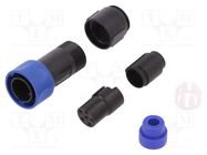 Connector: circular; plug; female; PIN: 6; w/o contacts; for cable BULGIN