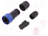 Connector: circular; plug; female; PIN: 6; w/o contacts; UL94V-0 BULGIN