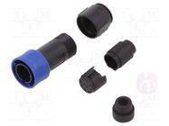 Connector: circular; plug; male; PIN: 10; w/o contacts; for cable BULGIN