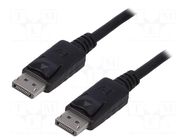 Cable; DisplayPort plug,both sides; 3m; black; DisplayPort 1.1 QOLTEC