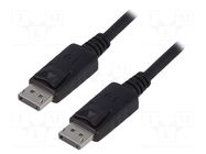 Cable; DisplayPort plug,both sides; 1.5m; black; DisplayPort 1.1 QOLTEC