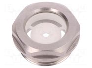 Level indicator; Inspect.hole dia: 24mm; G 1"; stainless steel ELESA+GANTER