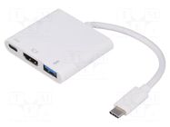 Adapter; USB 3.0,USB 3.1; 0.2m; white; Standard: Power Delivery QOLTEC