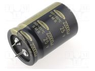 Capacitor: electrolytic; SNAP-IN; 22000uF; 16VDC; Ø30x30mm; ±20% SAMWHA