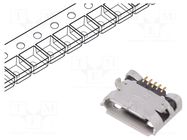 Connector: USB B micro; socket; on PCBs; SMT,THT; PIN: 5; USB 2.0 AMPHENOL COMMUNICATIONS SOLUTIONS