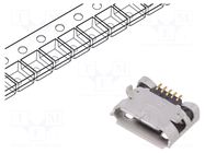 Connector: USB B micro; socket; on PCBs; SMT,THT; PIN: 5; USB 2.0 AMPHENOL COMMUNICATIONS SOLUTIONS