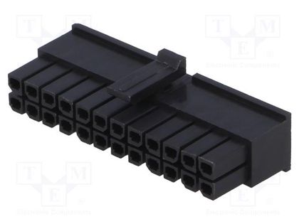 Plug; wire-board; female; Minitek® Pwr 3.0; 3mm; PIN: 24; for cable Amphenol Communications Solutions 10127716-24LF