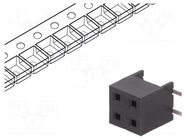 Connector: wire-board; socket; female; PIN: 4; Minitek; 2A; vertical AMPHENOL COMMUNICATIONS SOLUTIONS