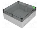 Enclosure: junction box; X: 300mm; Y: 300mm; Z: 132mm; polycarbonate SPELSBERG