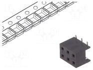 Connector: wire-board; socket; female; PIN: 6; Minitek; Pitch: 2mm AMPHENOL COMMUNICATIONS SOLUTIONS