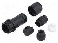 Connector: circular; plug; male; PIN: 2; w/o contacts; UL94V-0 BULGIN