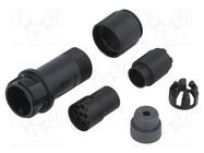 Connector: circular; plug; female; PIN: 10; w/o contacts; for cable BULGIN