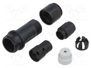 Connector: circular; plug; female; PIN: 2; w/o contacts; for cable BULGIN