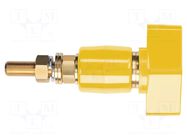 Laboratory clamp; yellow; 1kVDC; 200A; brass; polycarbonate; 143mm SCHÜTZINGER