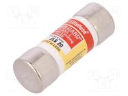 Fuse: fuse; quick blow; 20A; 600VAC; industrial; 20.6x57.2mm; JLS LITTELFUSE