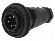 Connector: circular; plug; male; PIN: 6; 5A; 250V; IP68; UL94V-0 BULGIN