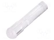 Fiber for LED; Ø3.2mm; L: 13mm; round; Front: convex; straight FIX&FASTEN