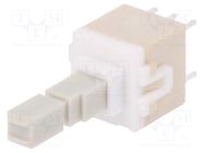 Switch: keypad; Pos: 2; DPDT; 0.1A/32VDC; white; none; THT; 1.7N; PVA C&K