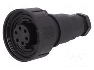 Connector: circular; plug; female; PIN: 6; 5A; 250V; IP68; UL94V-0 BULGIN
