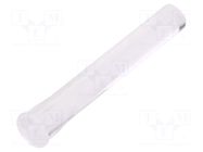 Fiber for LED; Ø5mm; L: 28mm; round; Front: flat; straight; UL94V-2 FIX&FASTEN