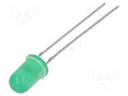 LED; 5mm; green; 15÷30mcd; 30°; Front: convex; 2÷2.4V; No.of term: 2 KINGBRIGHT ELECTRONIC