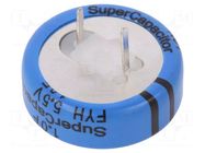 Supercapacitor; THT; 1F; 5.5VDC; -20÷80%; Body dim: Ø28.5x11mm KEMET