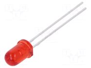 LED; red; 5mm; 80÷180mcd; 20°; Front: convex; 1.9÷2.3VDC KINGBRIGHT ELECTRONIC