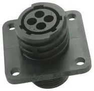 CIRCULAR CONNECTOR, RCPT, 4POS, FLANGE