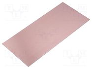 Laminate; aluminium; 1.5mm; L: 210mm; W: 100mm; Coating: copper 