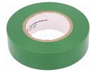 Tape: electrical insulating; W: 19mm; L: 20m; Thk: 0.15mm; green PLYMOUTH