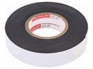 Tape: electrical insulating; W: 19mm; L: 9.1m; Thk: 0.8mm; black PLYMOUTH