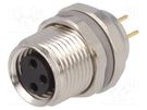 Connector: M8; female; PIN: 3; unshielded; socket; IP67; 60V; 2÷4.5mm TE Connectivity