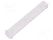 Fiber for LED; Ø3.4mm; L: 18mm; round; Front: convex; straight FIX&FASTEN