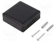 Enclosure: for alarms; X: 71mm; Y: 71mm; Z: 27mm; ABS; black SUPERTRONIC