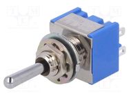 Switch: toggle; Pos: 3; DP3T; ON-OFF-(ON); 6A/125VAC; MS-500; 1kV 