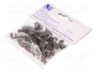 Holder; brown; on round cable; 50pcs; with a nail; 8mm PAWBOL