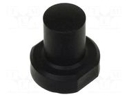 Button; round; black; plastic MEC