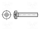 Screw; M3x4; 0.5; Head: cheese head; Phillips; PH1; steel; zinc KRAFTBERG