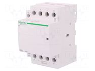 Contactor: 4-pole installation; 63A; 230÷240VAC; NC + NO x3; IP20 SCHNEIDER ELECTRIC